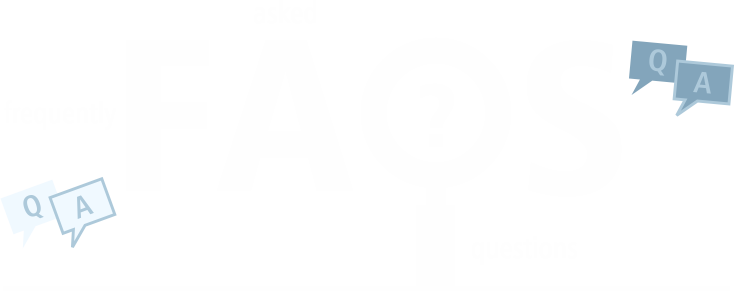 FAQ help illustration showing customer support and assistance